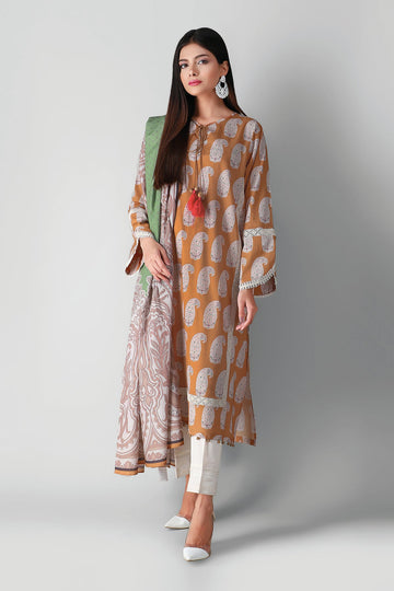 L21334 Yellow Khaadi Autumn Collection 2021